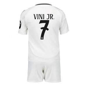 Billiga Real Madrid Vinicius Junior #7 Hemmatröja Barn 2024-25 Kortärmad (+ Korta byxor)